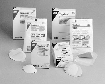 Transparent Film Dressing 3M™ Tegaderm™ Rectangle 2-3/8 X 2-3/4 Inch Frame Style Delivery With Label Sterile