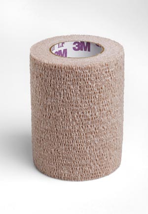 Cohesive Bandage 3M™ Coban™ LF 3 Inch X 5 Yard Standard Compression Self-adherent Closure Tan NonSterile