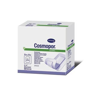 Adhesive Dressing Cosmopor® 4 X 4 Inch Nonwoven Square White Sterile