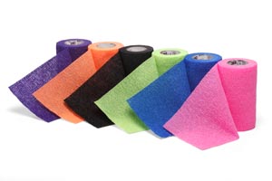 Cohesive Bandage 3M™ Coban™ LF 5 Inch X 5 Yard Standard Compression Self-adherent Closure Bright Green / Bright Orange / Bright Pink / Purple / Blue / Black NonSterile