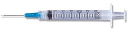 [BEC-309574] Syringe with Hypodermic Needle PrecisionGlide™ 3 mL 22 Gauge 1-1/2 Inch Detachable Needle Without Safety