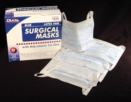 [DUK-1540] Surgical Mask Dukal® Pleated Tie Closure One Size Fits Most Blue NonSterile ASTM Level 1 Adult