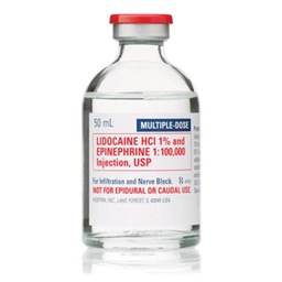[HOS-00409317803] Lidocaine HCl / Epinephrine 1% - 1:100,000 Injection Multiple Dose Vial 50 mL