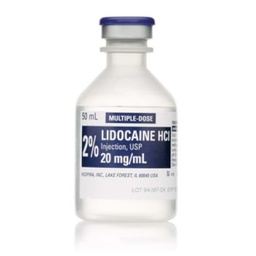 [HOS-00409427702] Lidocaine HCl 2%, 20 mg / mL Injection Multiple Dose Vial 50 mL