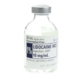 [HOS-00409427902] Lidocaine HCl, Preservative Free 1%, 10 mg / mL Injection Single Dose Vial 30 mL
