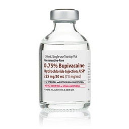 [HOS-00409116502] Bupivacaine HCl, Preservative Free 0.75%, 7.5 mg / mL Injection Single Dose Vial 30 mL