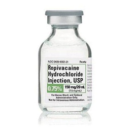 [HOS-00409930220] Ropivacaine HCl, Preservative Free 7.5 mg / mL Injection Single Dose Vial 20 mL