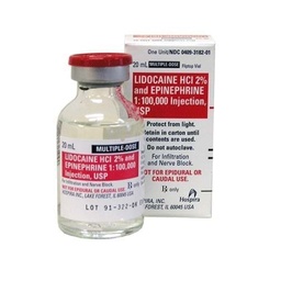 [HOS-00409318201] Lidocaine HCl / Epinephrine 2% - 1:100,000 Injection Multiple Dose Vial 20 mL