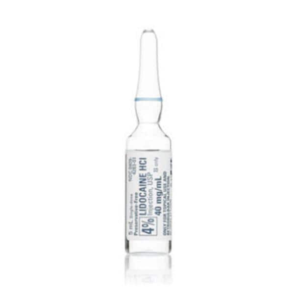 Lidocaine HCl, Preservative Free 4, 40 mg / mL Injection Ampule 5 mL