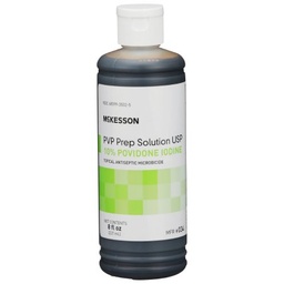 [MCK-034] Skin Prep Solution McKesson 8 oz. Flip-Top Bottle 10% Strength Povidone-Iodine NonSterile
