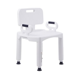 [MCK-146-RTL12505] Bath Bench McKesson Removable Arm Rail Plastic Frame Removable Back 21-1/4 Inch Seat Width