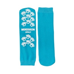 [MCK-40-3828] Slipper Socks McKesson Terries™ Large Teal Above the Ankle