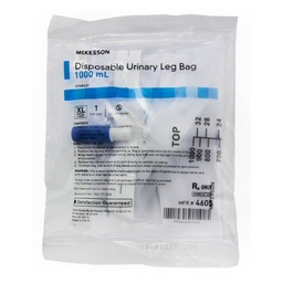 [MCK-4605] Urinary Leg Bag McKesson Anti-Reflux Valve Sterile 1000 mL Vinyl