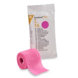 [MMM-82002X] Cast Tape 3M™ Scotchcast™ Plus 2 Inch X 12 Foot Fiberglass / Resin Bright Pink