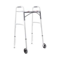 [MCK-146-10210-1] Folding Walker Adjustable Height McKesson Aluminum Frame 350 lbs. Weight Capacity 32 to 39 Inch Height