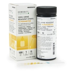 [MCK-121-10SG] Urinalysis Test McKesson Consult™ Bilirubin, Blood, Glucose, Ketones, Leukocytes, Nitrite, pH, Protein, Specific Gravity, Urobilinogen 100 per Bottle