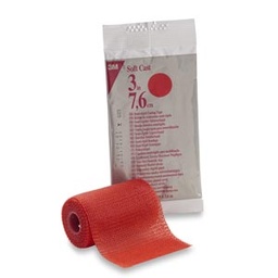 [MMM-82103R] Cast Tape 3M™ Scotchcast™ Soft Cast 3 Inch X 12 Foot Fiberglass Red