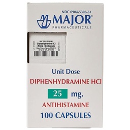 [MJR-00904530661] Allergy Relief Generic Benadryl® 25 mg Strength Capsule 100 per Box