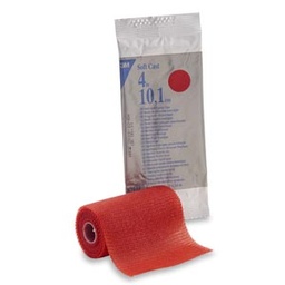 [MMM-82104R] Cast Tape 3M™ Scotchcast™ Soft Cast 4 Inch X 12 Foot Fiberglass Red