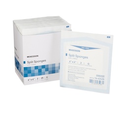 [MCK-16-42426] I.V. / Drain Split Dressing McKesson Polyester / Rayon 4 X 4 Inch Sterile