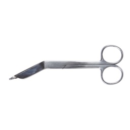 [MCK-43-2-231] Bandage Scissors McKesson Lister 5-1/2 Inch Length Office Grade Stainless Steel NonSterile Finger Ring Handle Angled Blunt Tip / Blunt Tip