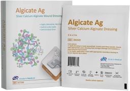 [CIR-261545] Silver Calcium Alginate Dressing, 4" x 5", Sterile 1s, 10/bx