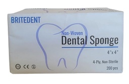 [CIR-BSI-4004] Non-Woven Gauze Sponge, 4" x 4", Non-Sterile, 4-Ply,  200/bx, 10bx/cs