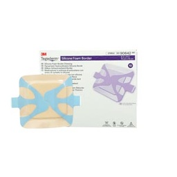 [MMM-90642] Silicone Foam Dressing 3M™ Tegaderm™ 6 X 6 Inch Square Silicone Adhesive with Border Sterile