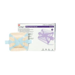 [MMM-90643] Silicone Foam Dressing 3M™ Tegaderm™ 2 X 2 Inch Square Silicone Adhesive with Border Sterile