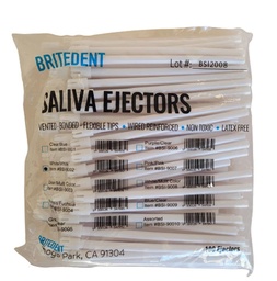 [CIR-BSI-9002] Saliva Ejectors, White With White Tip, 100/bg