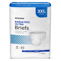 [MCK-BRBAR] Unisex Adult Incontinence Brief McKesson Ultra Plus Bariatric 3X-Large Disposable Heavy Absorbency