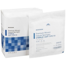 [MCK-16-42442] USP Type VII Gauze Sponge McKesson Cotton 12-Ply 4 X 4 Inch Square Sterile