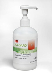 [MMM-9222] Hand Sanitizer 3M™ Avagard™ D 16 oz. Ethyl Alcohol Gel Pump Bottle
