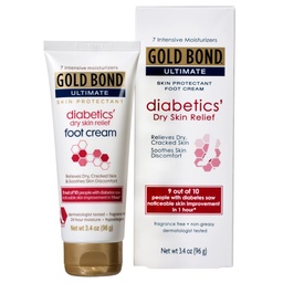 [CHM-04116705400] Foot Moisturizer Gold Bond® Ultimate Diabetics' 3.4 oz. Tube Unscented Cream