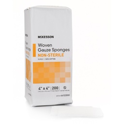 [MCK-44122000] Gauze Sponge McKesson Cotton 12-Ply 4 X 4 Inch Square NonSterile