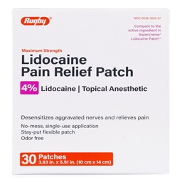 [MJR-00536120207] Topical Pain Relief 4% Strength Lidocaine Patch 30 per Box