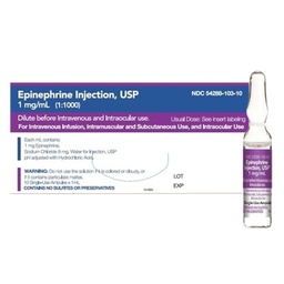 [BPI-54288010310] Epinephrine, Preservative Free 1 mg / mL (1:1000) Injection 1 mL