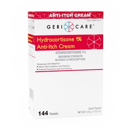 [GER-S146-14-GCP] Itch Relief Geri-Care® 1% Strength Cream 144 Per Box Individual Packet