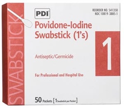 [PDI-S41350] Impregnated Swabstick PDI® 10% Strength Povidone-Iodine Individual Packet NonSterile