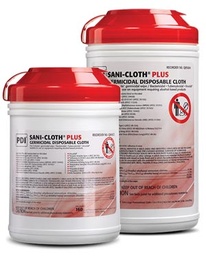 [PDI-Q85084] Plus Germicidal Disposable Cloth, X-Large,7½" x 15", 65/canister, 6 can/cs (40 cs/plt) (091256)