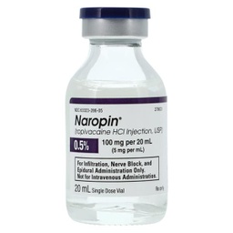 [APP-63323028623] Naropin® Ropivacaine HCl, Preservative Free 0.5%, 5 mg / mL Injection 20 mL