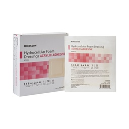 [MCK-16-4672] Foam Dressing McKesson 6 X 6 Inch Square Acrylic Adhesive with Border Sterile