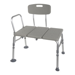 [MCK-146-12011KD-1] McKesson Knocked Down Bath Transfer Bench Removable Arm Rail 17-1/2 to 22-1/2 Inch Seat Height 400 lbs. Weight Capacity