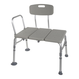 [MCK-146-12011KD-1] McKesson Knocked Down Bath Transfer Bench Removable Arm Rail 17-1/2 to 22-1/2 Inch Seat Height 400 lbs. Weight Capacity