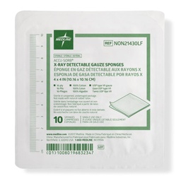 [MDL-NON21430LF] X-Ray Detectable Gauze Sponge Accu-Sorb® Cotton 16-Ply 4 X 4 Inch Square Sterile