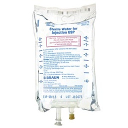 [BBR-L8501-01] Diluent Sterile Water for Injection, Preservative Free IV Solution Flexible Bag 500 mL