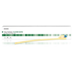 [MCK-16-SLFOL520] Foley Catheter McKesson 2-Way Standard Tip 5 cc Balloon 20 Fr. Silicone Coated Latex