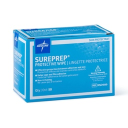 [MDL-MSC1500] Skin Barrier Wipe Sureprep® 40 to 80% Strength Isopropyl Alcohol Individual Packet NonSterile