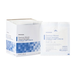 [MCK-16-42448] USP Type VII Gauze Sponge McKesson Cotton 8-Ply 4 X 4 Inch Square Sterile