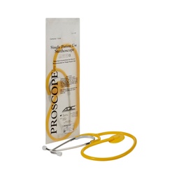 [ADC-664Y] Disposable Stethoscope Proscope™ 664 Yellow 1-Tube 22 Inch Tube Single Sided Chestpiece